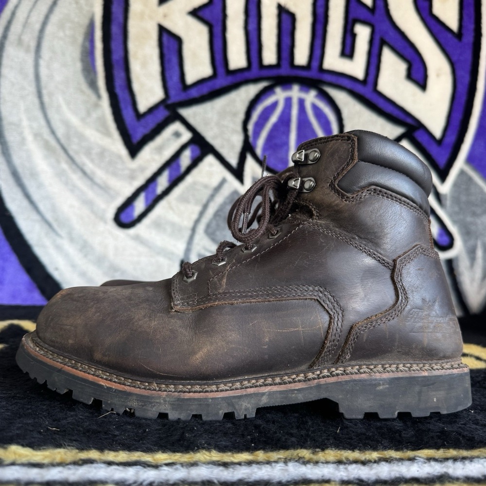 Size 12 - Mens Thorogood 804-4278 Leather V-Series 6" Steel Toe Work Boots